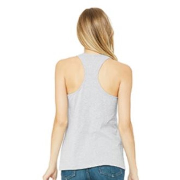 Bella Canvas Tank Top Gray 'My Pawfect Life' Dog Puppy Face Tongue Graphic Shirt - Picture 4 of 6